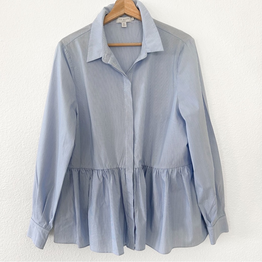 Ted Baker London Peplum Button-Down Shirt